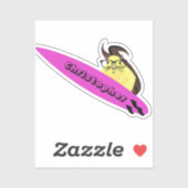 Naughty Squirrel #164 Surfing Sticker (Vel)