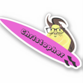 Naughty Squirrel #164 Surfing Sticker