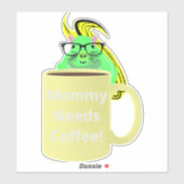 Naughty Squirrel #167 Koffiebeker Sticker (Vel)