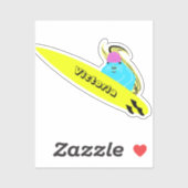 Naughty Squirrel #1684 Surfing Sticker (Vel)