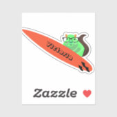 Naughty Squirrel #1688 Surfing Sticker (Vel)