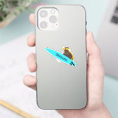 Naughty Squirrel #1699 Surfing Sticker (Telefoon)
