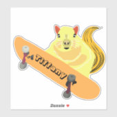 Naughty Squirrel #169 Meisjesnaam Sticker (Vel)