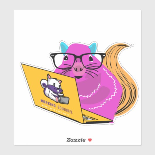 Naughty Squirrel #16 Sticker (Vel)