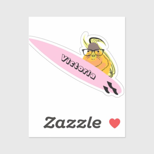 Naughty Squirrel #1731 Surfing Sticker (Vel)