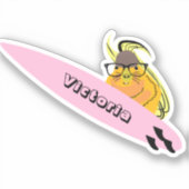 Naughty Squirrel #1731 Surfing Sticker (Voorkant)