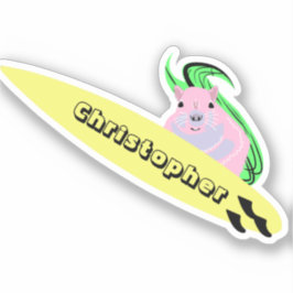 Naughty Squirrel #173 Surfing Sticker