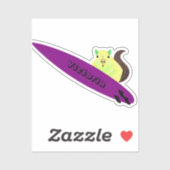 Naughty Squirrel #1768 Surfing Sticker (Vel)