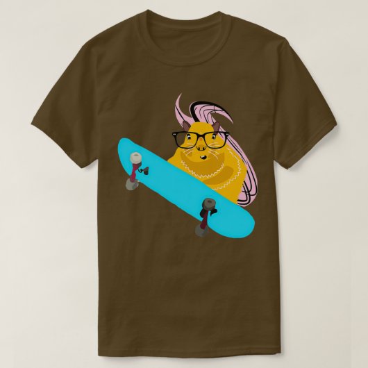 Naughty Squirrel 1784 Skateboarding Sticker T-shirt (Design voorkant)