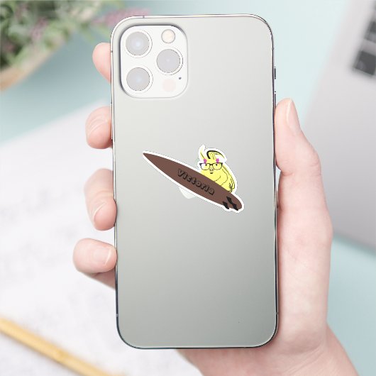 Naughty Squirrel #1798 Surfing Sticker (Telefoon)