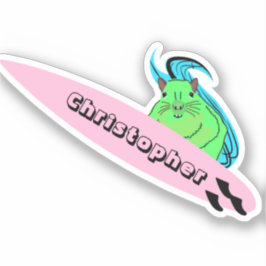 Naughty Squirrel #179 Surfing Sticker