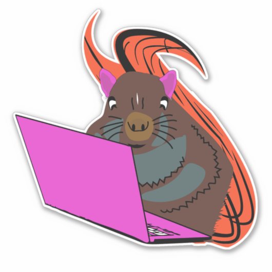 Naughty Squirrel #181 Sticker (Voorkant)