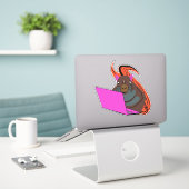 Naughty Squirrel #181 Sticker (Laptop op bureau)