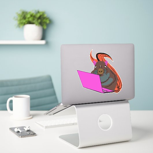 Naughty Squirrel #181 Sticker (Laptop op bureau)