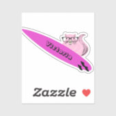 Naughty Squirrel #1828 Surfing Sticker (Vel)