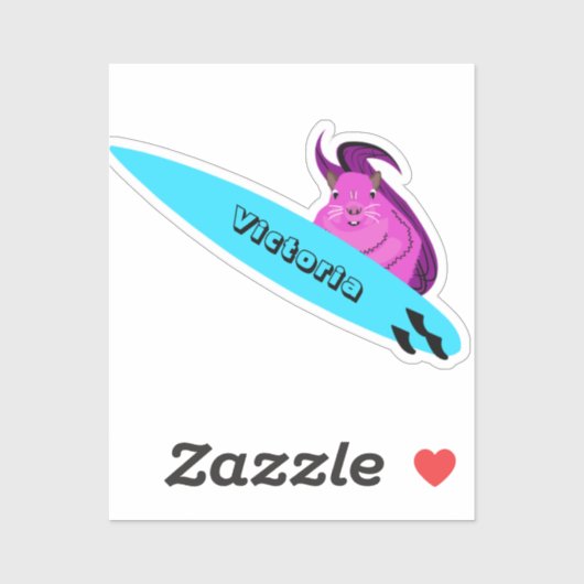 Naughty Squirrel #1855 Surfing Sticker (Vel)