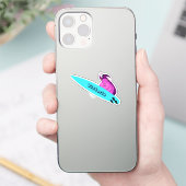 Naughty Squirrel #1855 Surfing Sticker (Telefoon)