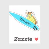 Naughty Squirrel #1863 Surfing Sticker (Vel)