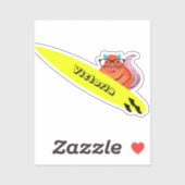 Naughty Squirrel #1892 Surfing Sticker (Vel)
