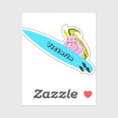 Naughty Squirrel #1902 Surfing Sticker (Vel)