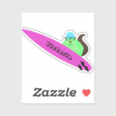 Naughty Squirrel #1927 Surfing Sticker (Vel)