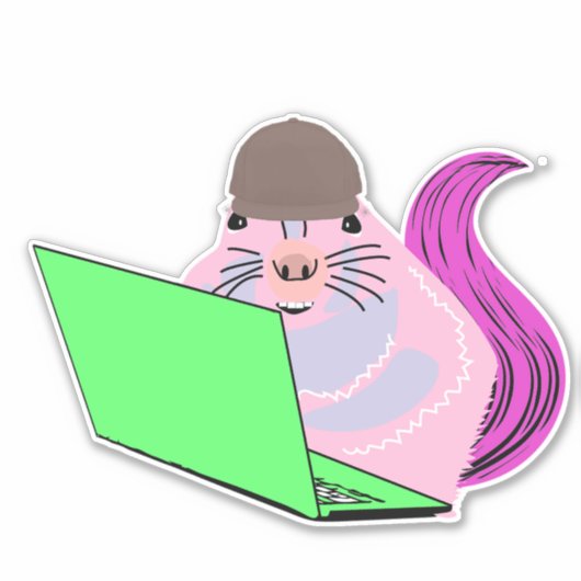 Naughty Squirrel #193 Sticker (Voorkant)