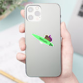 Naughty Squirrel #1981 Surfing Sticker (Telefoon)