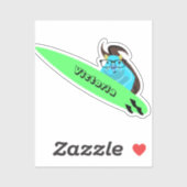 Naughty Squirrel #1988 Surfing Sticker (Vel)