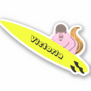 Naughty Squirrel #1994 Surfing Sticker