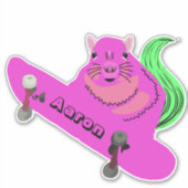 Naughty Squirrel #200 Skateboarden Sticker (Voorkant)