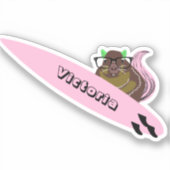 Naughty Squirrel #2010 Surfing Sticker (Voorkant)