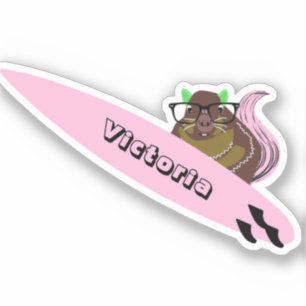 Naughty Squirrel #2010 Surfing Sticker