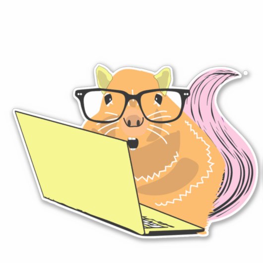 Naughty Squirrel #207 Sticker (Voorkant)