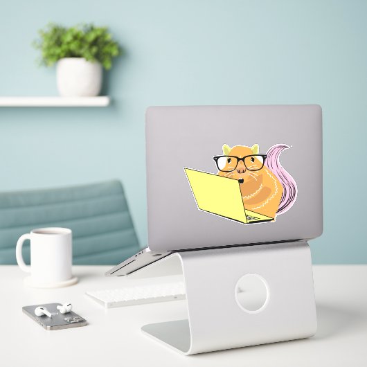 Naughty Squirrel #207 Sticker (Laptop op bureau)