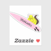 Naughty Squirrel #2109 Surfing Sticker (Vel)