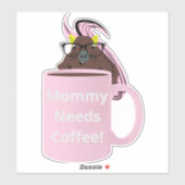 Naughty Squirrel #211 Koffiebeker Sticker (Vel)