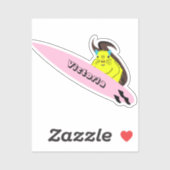 Naughty Squirrel #2122 Surfing Sticker (Vel)