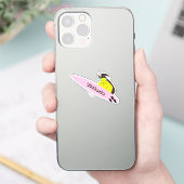 Naughty Squirrel #2122 Surfing Sticker (Telefoon)