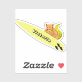 Naughty Squirrel #2176 Surfing Sticker (Vel)
