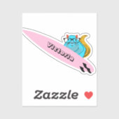 Naughty Squirrel #2196 Surfing Sticker (Vel)