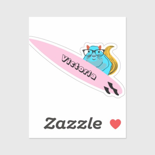 Naughty Squirrel #2196 Surfing Sticker (Vel)