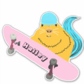 Naughty Squirrel #220 Hailey Skateboarden Sticker (Voorkant)