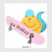 Naughty Squirrel #220 Hailey Skateboarden Sticker (Vel)
