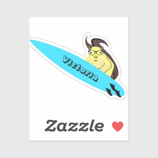Naughty Squirrel #2217 Surfing Sticker (Vel)