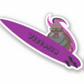 Naughty Squirrel #2251 Surfing Sticker (Voorkant)