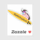 Naughty Squirrel #229 Surfing Sticker (Vel)