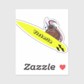 Naughty Squirrel #2315 Surfing Sticker (Vel)