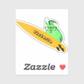 Naughty Squirrel #2325 Surfing Sticker (Vel)