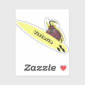 Naughty Squirrel #2340 Surfing Sticker (Vel)