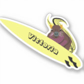 Naughty Squirrel #2340 Surfing Sticker (Voorkant)